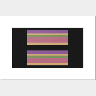 GROOVY MUTED MAUVE PURPLE COLOR THEME STRIPE PATTERN FOR SUMMER Posters and Art